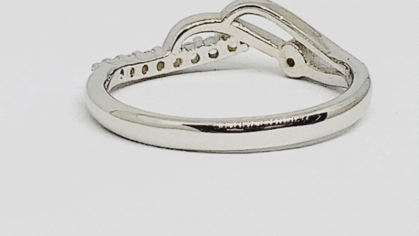Melody of Love  92.5 Sterling Silver Diamond Ring - Image 3