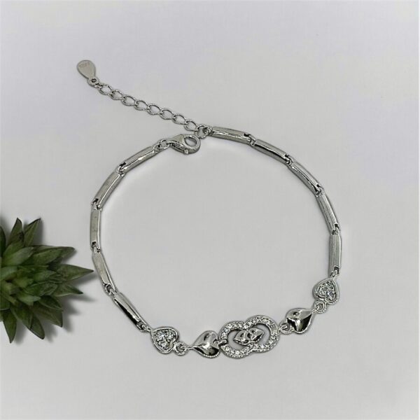 Silver Bracelet With Adjustable Chain