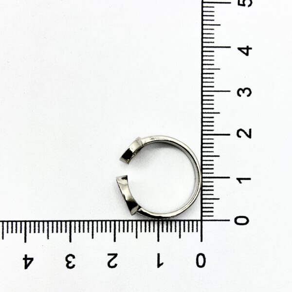 Multiple Zircon Diamond Silver Ring - Image 3