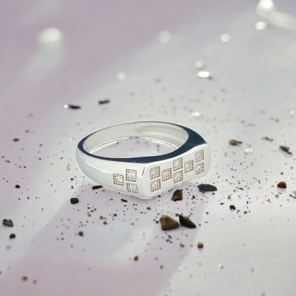 BROTHERS ZIRCON 92.5 FINE SILVER RING - Image 2