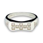 BROTHERS ZIRCON 92.5 FINE SILVER RING