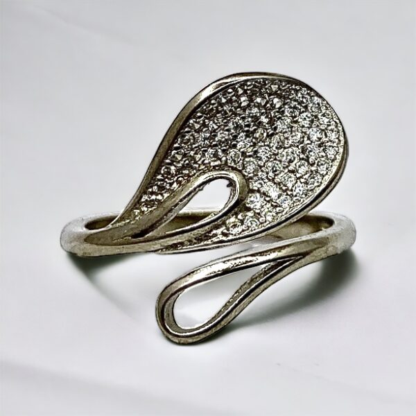 Silver Ring With Zircons Diamonds - Image 3