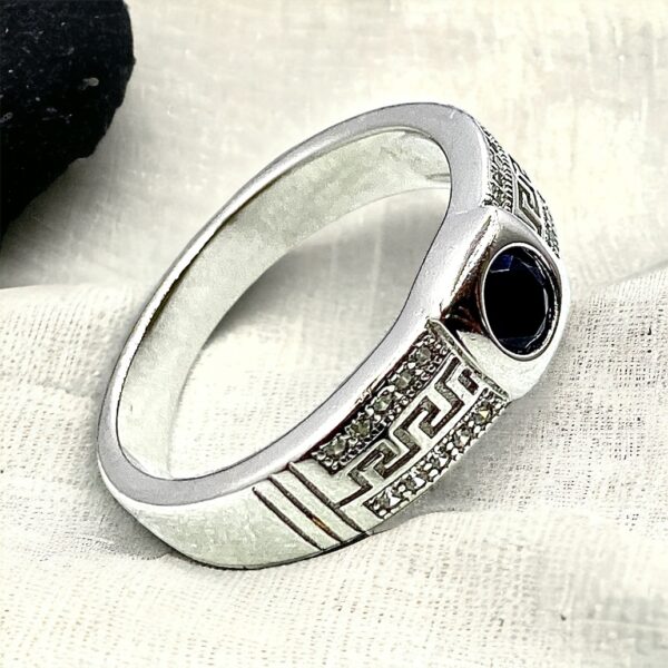 Black Zircon Ring With Micro Zircon Stone Ring - Image 5