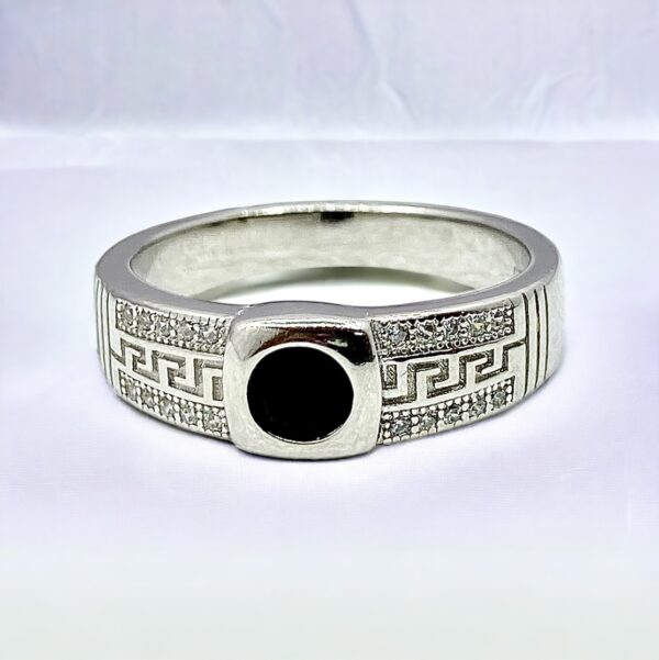 Black Zircon Ring With Micro Zircon Stone Ring - Image 3