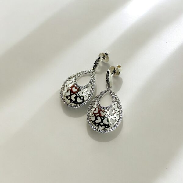 SILVER DROP EARRING - Image 2