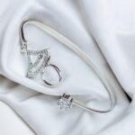 Amazing 92.5 Sterling Silver Kada With Zirconia diamonds - Image 4