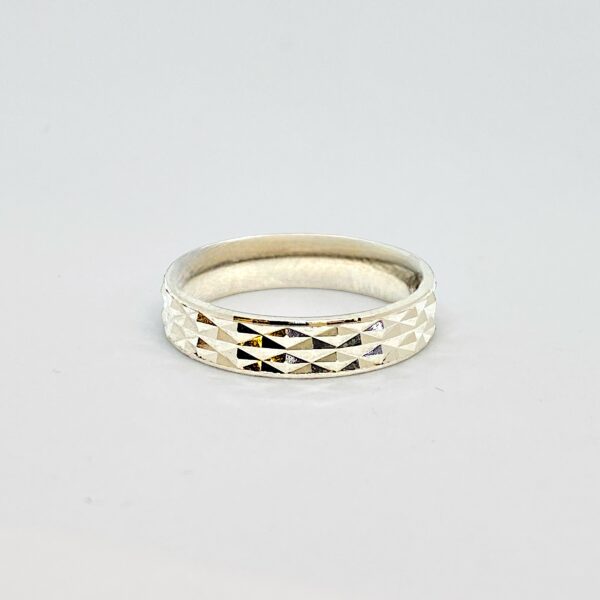 92.5 STERLING SILVER SHINY BAND RING - Image 2