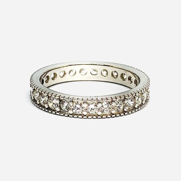 BAND RING WITH AAA STANDARD ZIRCON DIAMOND