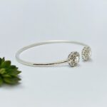 92.5 Sterling Silver Kada With AAA Standard Zirconia Diamond - Image 2