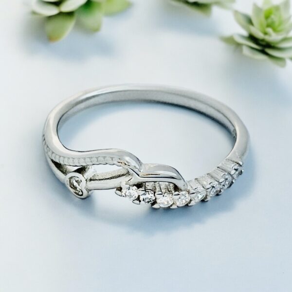 Melody of Love  92.5 Sterling Silver Diamond Ring - Image 2