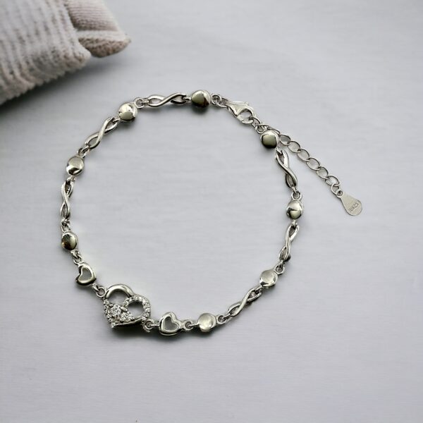 Sterling Silver Heart Bracelet - Image 5