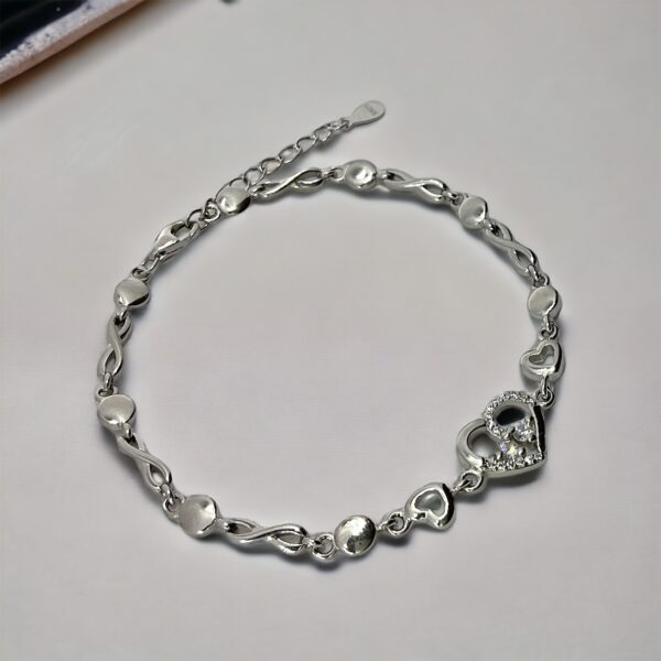 Sterling Silver Heart Bracelet - Image 2