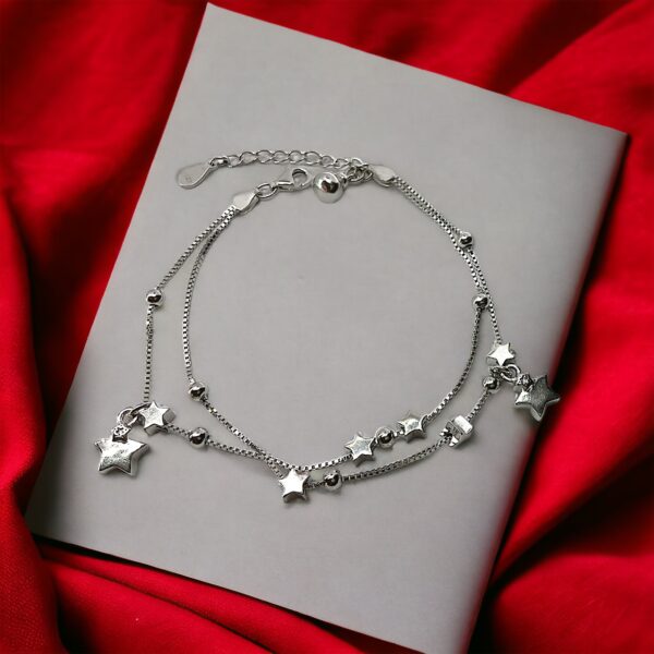 Silver Two Chain Stunning Bracelet - Image 3