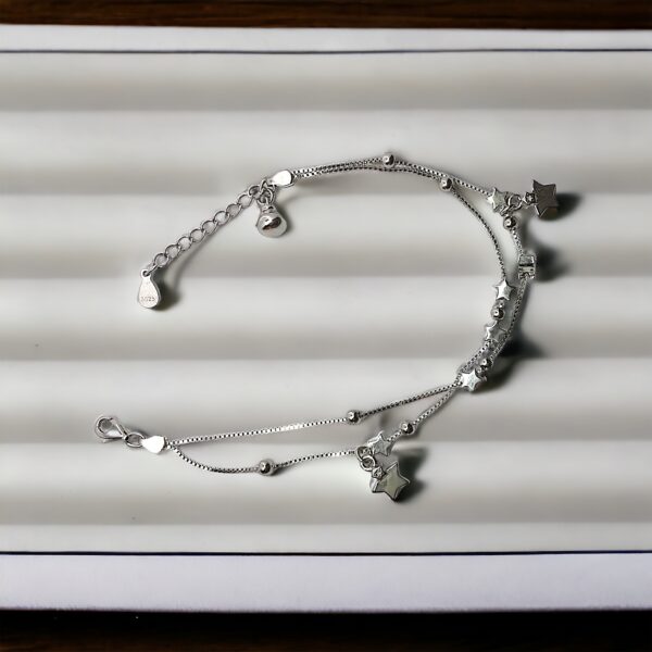 Silver Two Chain Stunning Bracelet - Image 5