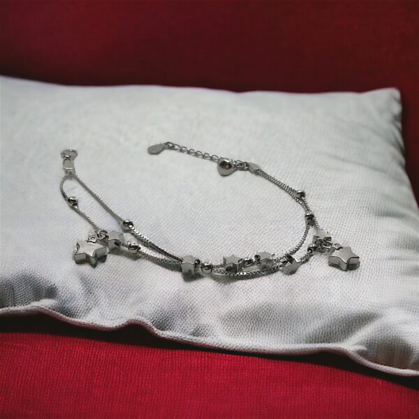 Silver Two Chain Stunning Bracelet - Image 6