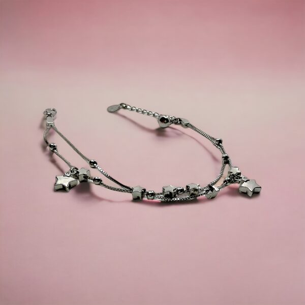 Silver Two Chain Stunning Bracelet - Image 7