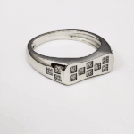 BROTHERS ZIRCON 92.5 FINE SILVER RING - Image 3