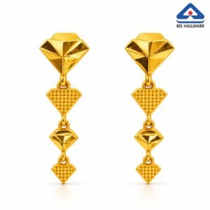 Geometric Gold Drop Earrings