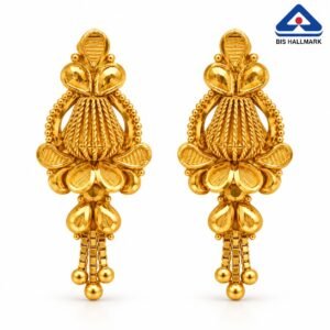 Gold Filigree Earrings with BIS Hallmark