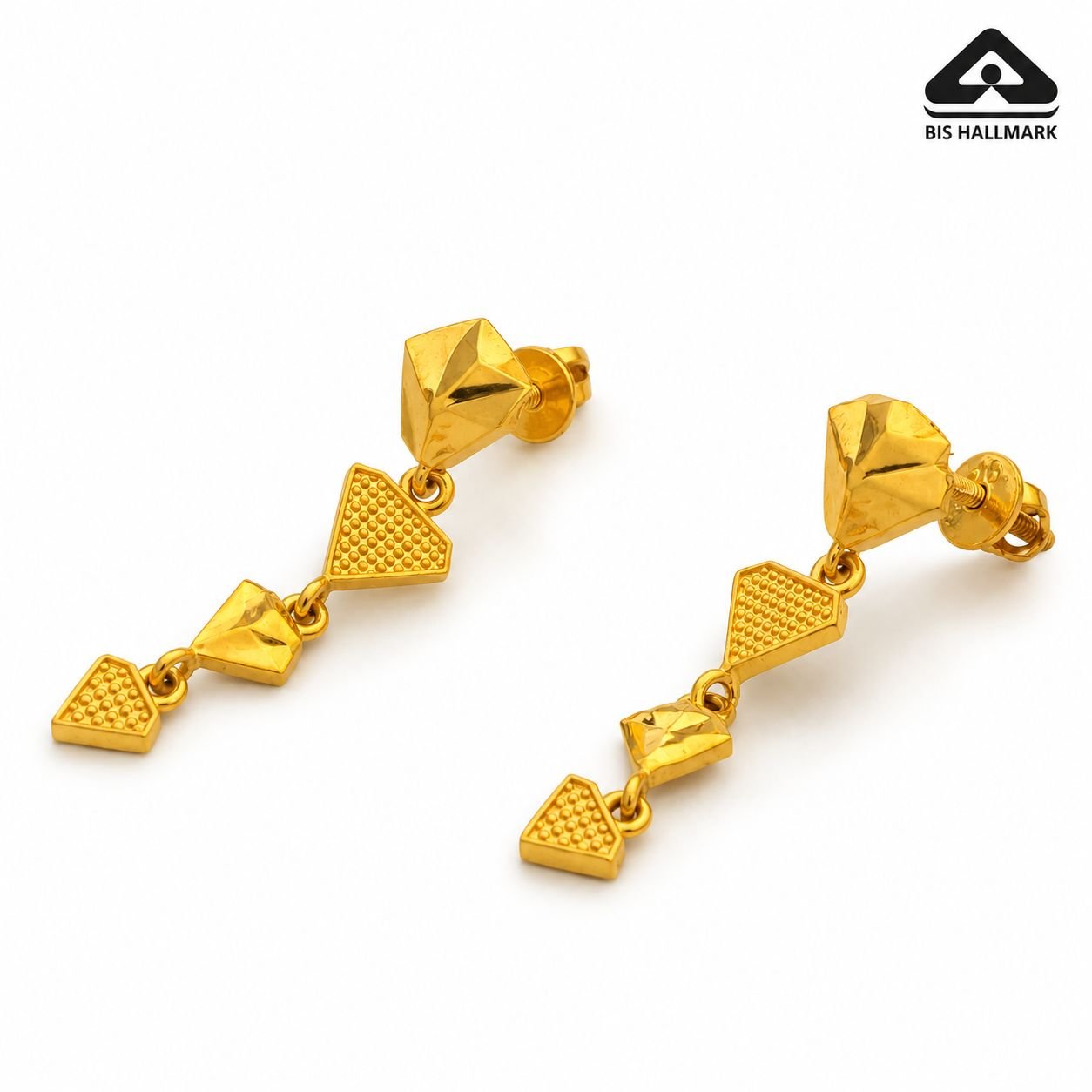 Gold Geometric Drop Earrings